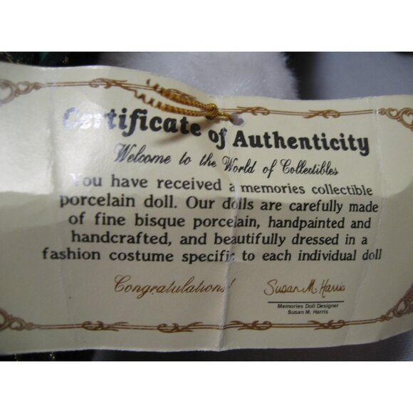 Doll Bisque Porcelain Hand Painted Memories Collectibles  Susan M Harris - Picture 2 of 13